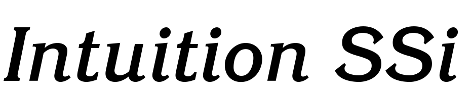 Intuition SSi Bold Italic Schrift Herunterladen Kostenlos